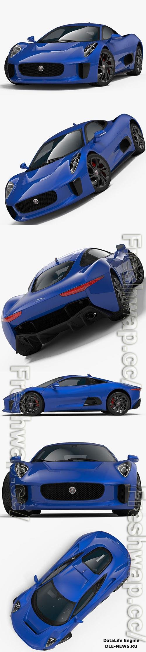 Jaguar C-X75 2014 3D Model