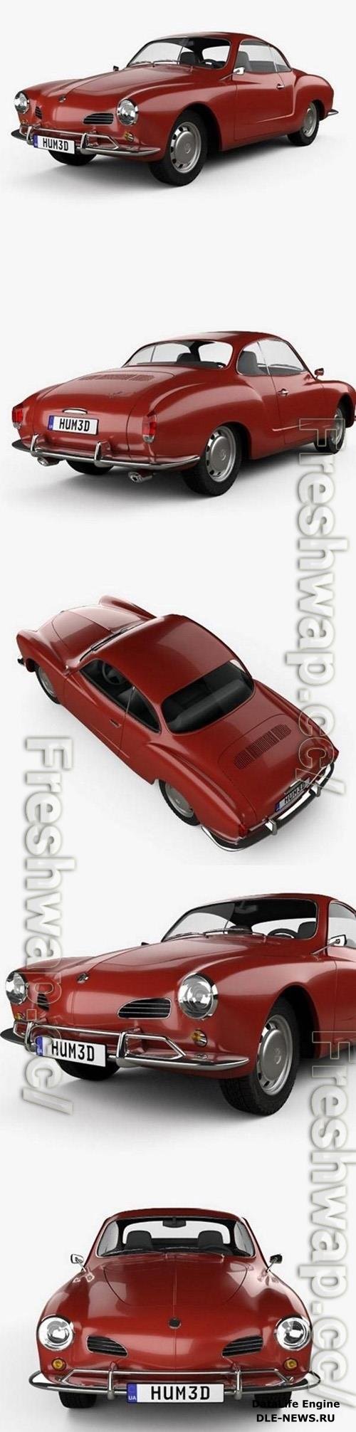 Volkswagen Karmann Ghia 1955 3D Model