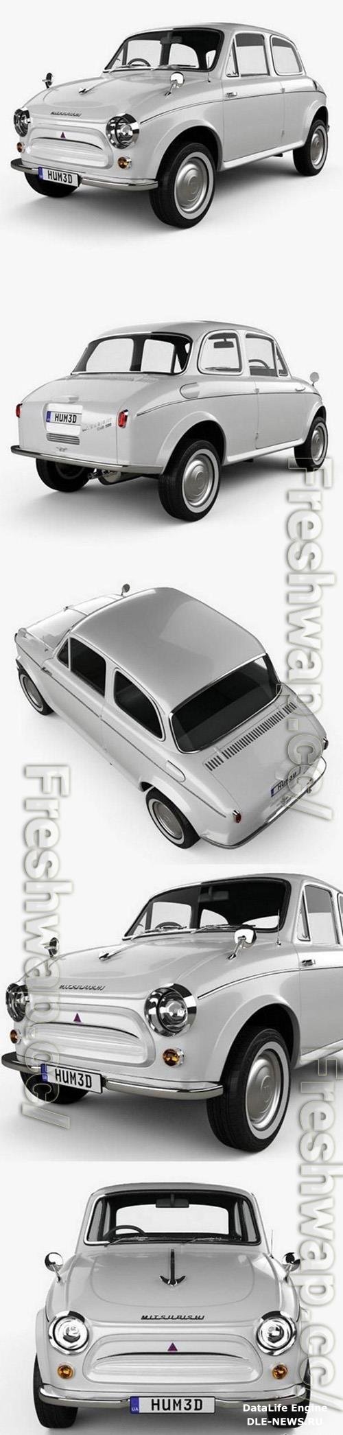 Fiat Mitsubishi colt 500 1960 3D Model