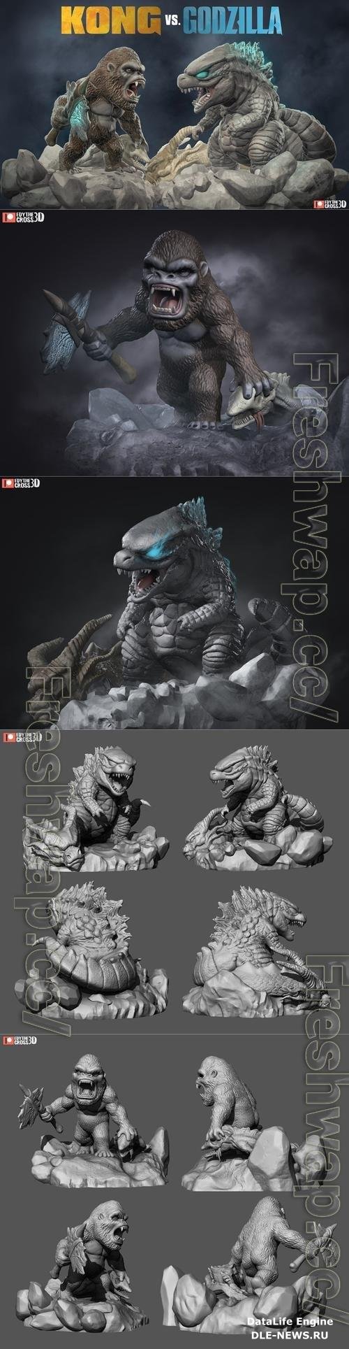 Kong and Godzilla 3D Print