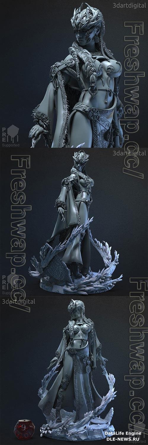 Female Cryomancer 3D Print