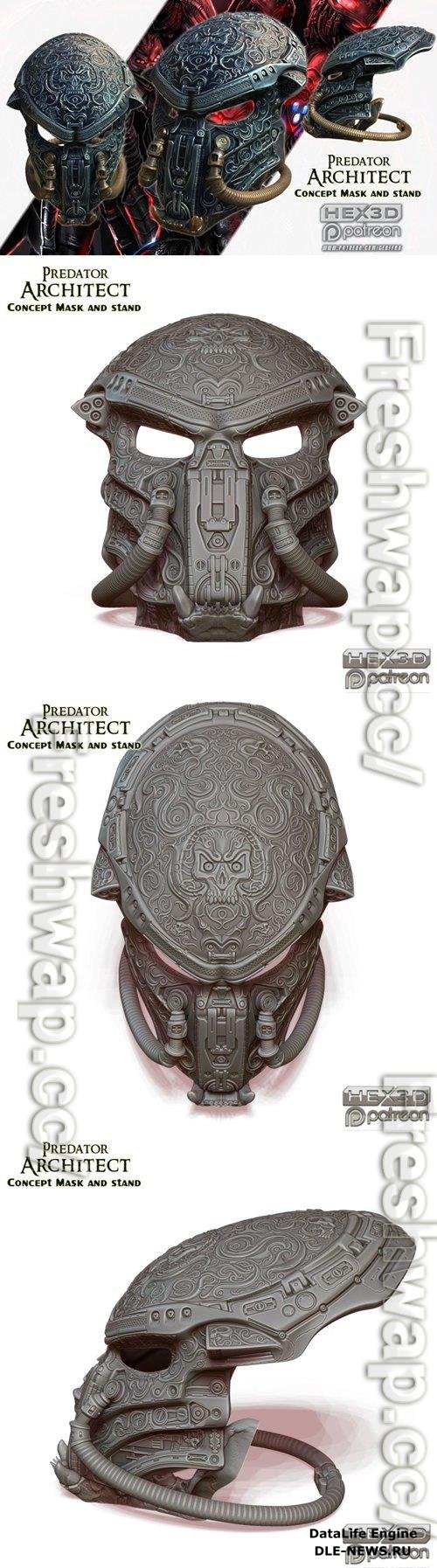 Predator Architect Concept Mask and Stand 3D Print
