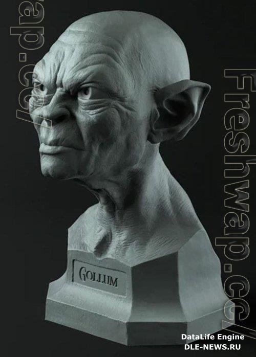 Gollum Bust 3D Print