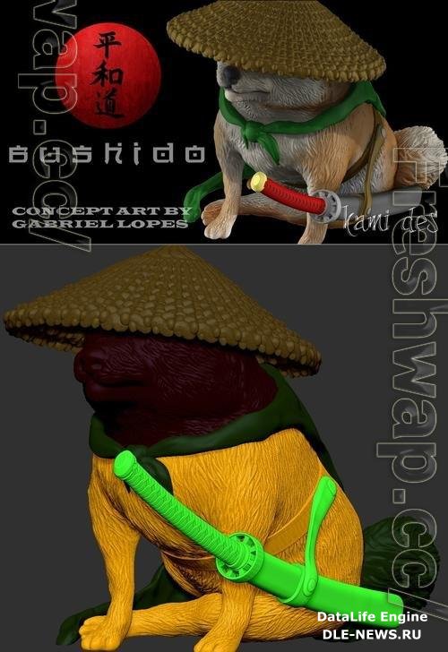 Shiba Inu Ronin 3D Print