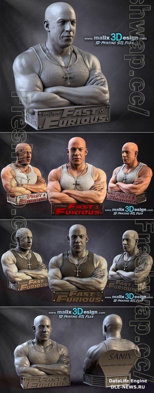 Vin-Diesel-Bust 3D Print