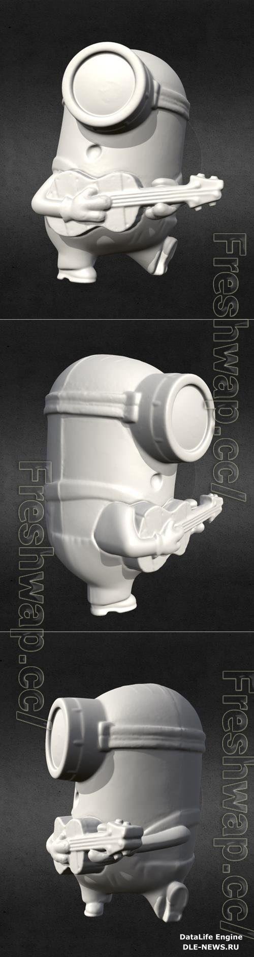 Scanned Guitar Playing Minion 3D Print