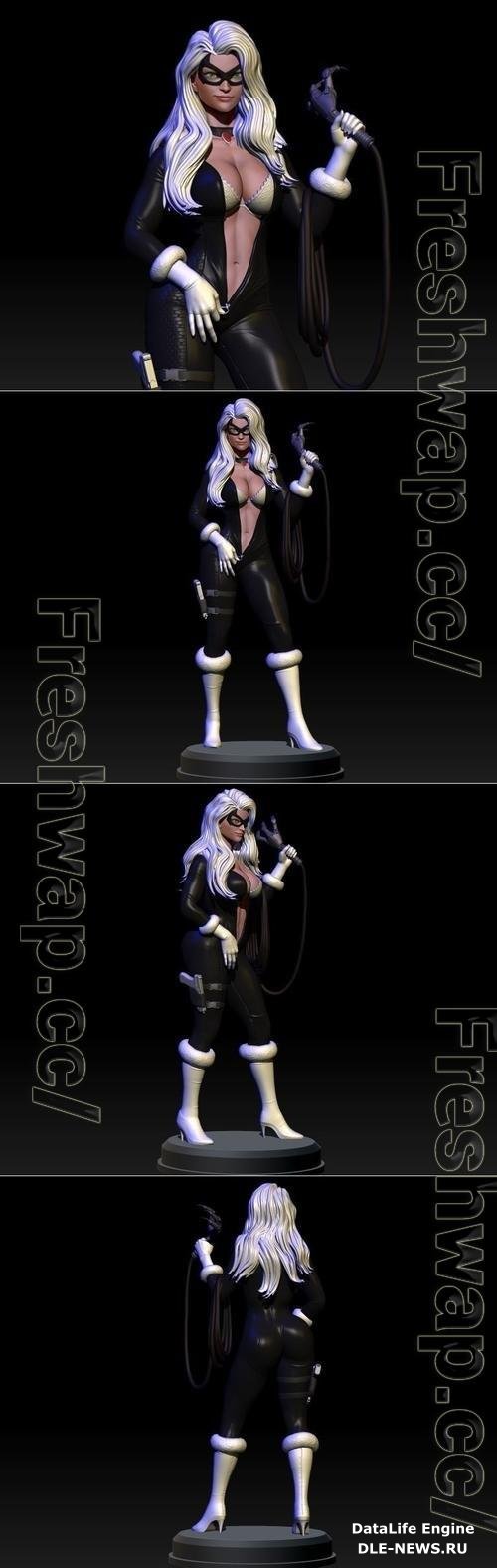 Black Cat Undressing 3D Print