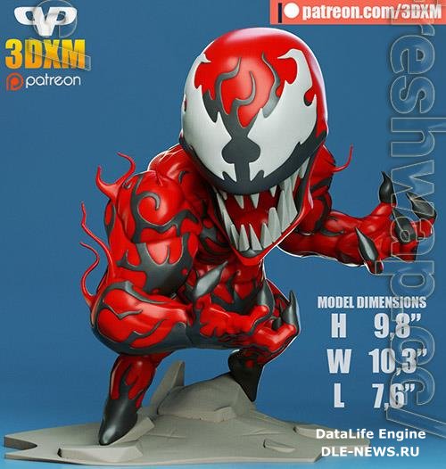 Carnage Chibi 3D Print