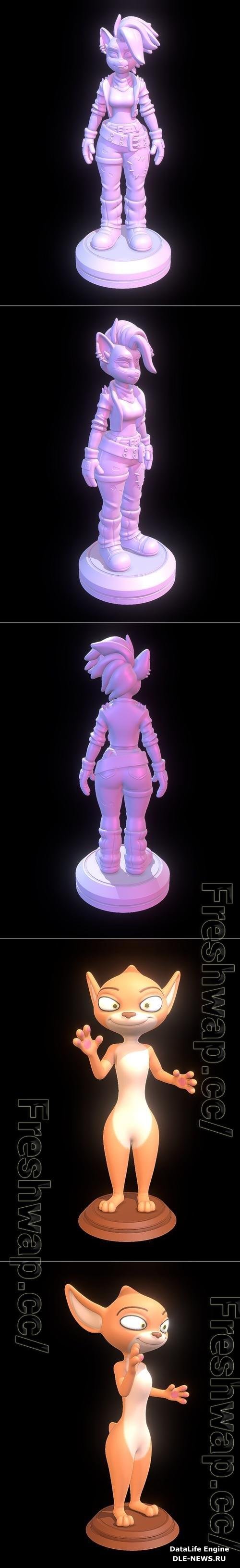 Tawna Bandicoot - Crash Bandicoot 4 and Sorrel - Dragon Rider 3D Print