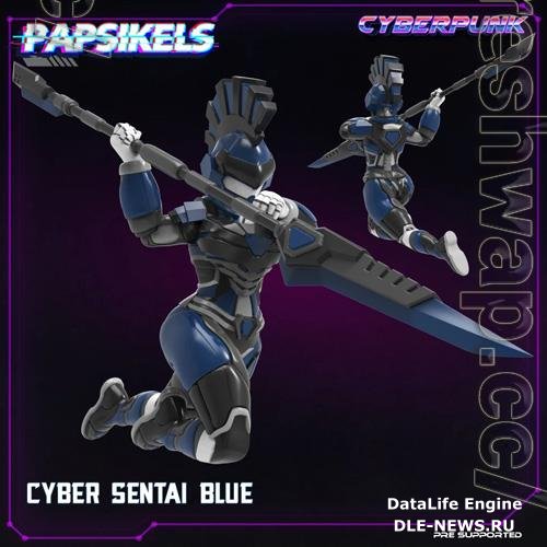 Cyber Sentai Blue 3D Print