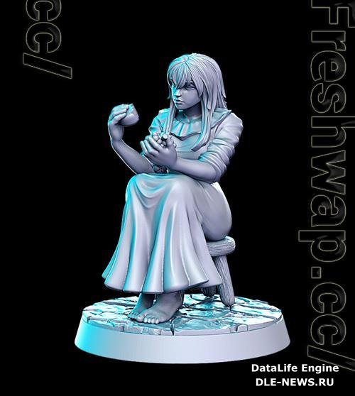 Violett (sitting girl) 3D Print