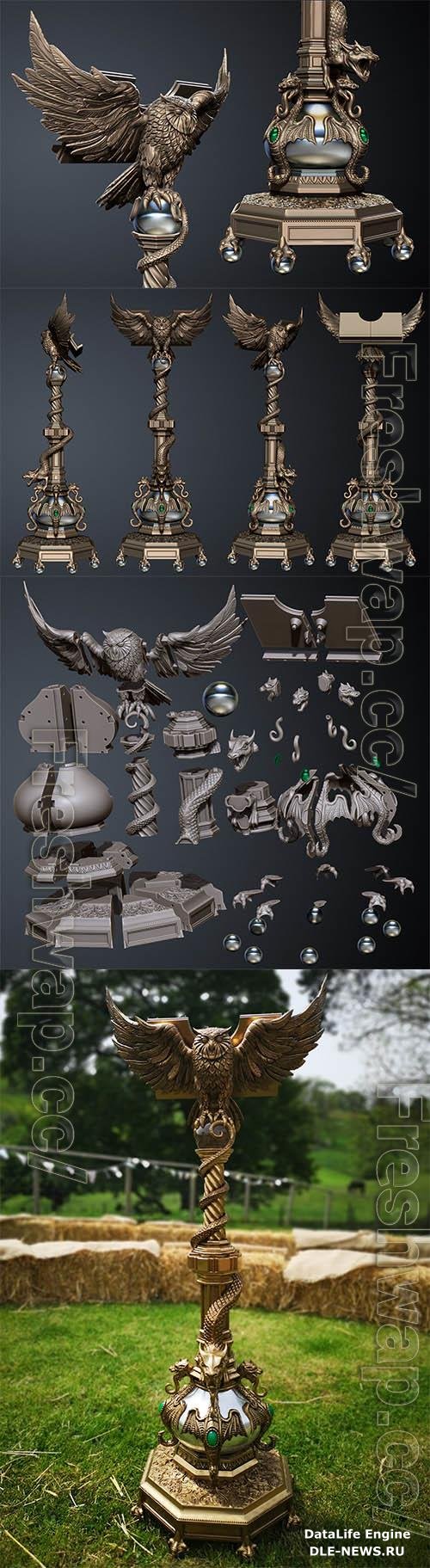3D Print Hogwarts Owl Lectern
