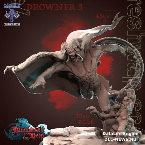 Mammoth Bloodlords of the Deep Drowner 3 3D Print