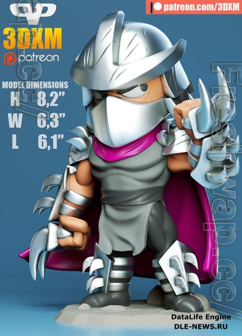 Shredder Chibi 3D Print