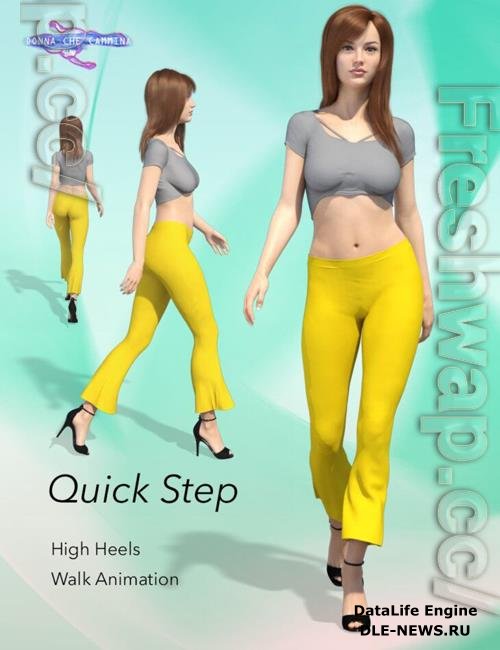 Quick Step Walk Cycle for Genesis 8 Female(s)