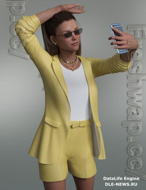 dForce Spring Blazer Outfit for Genesis 8 and 8.1 Females