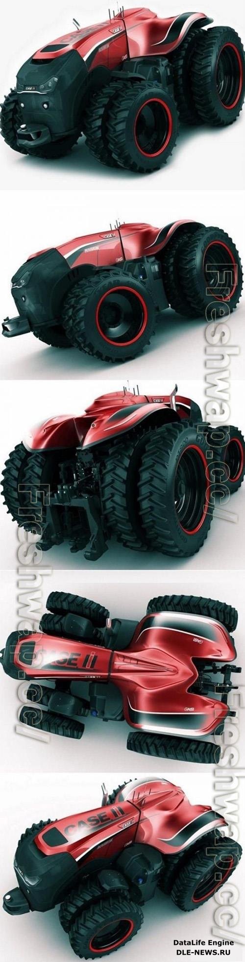 Case IH Autonomous Concept Tractor 3D Model