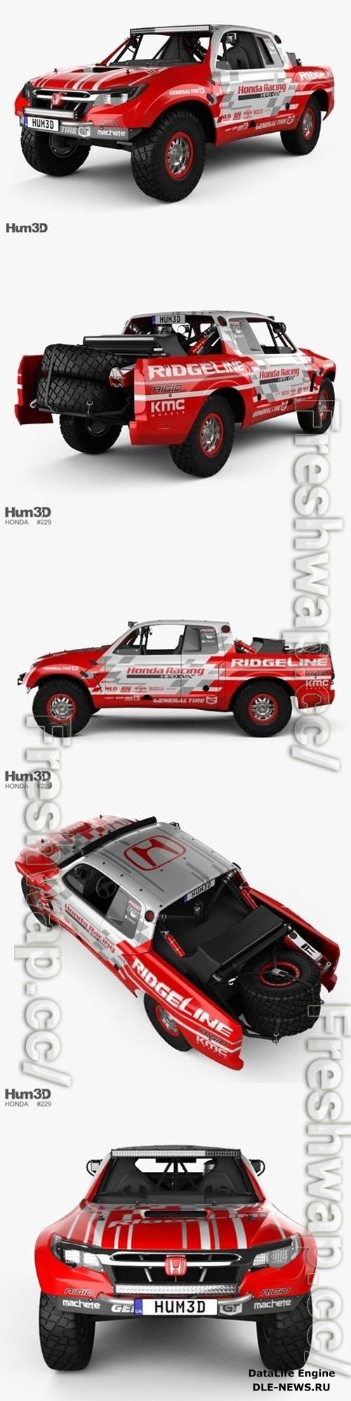 Honda Ridgeline Baja Race Truck 2016 3D Model