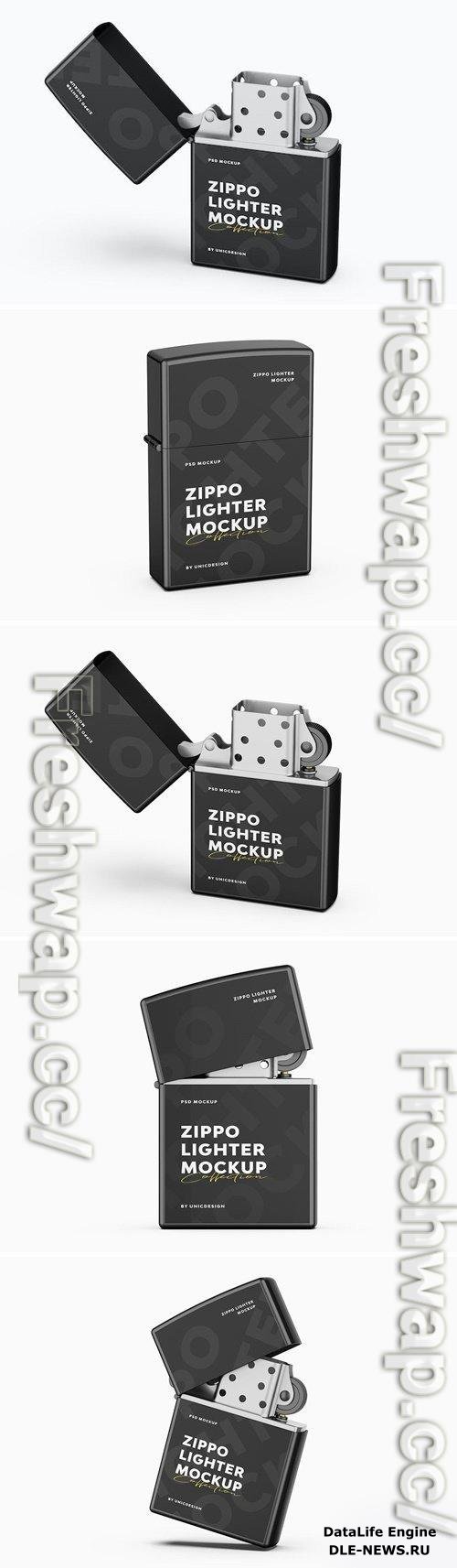 Zippo Lighter Mockup BJR3GBL