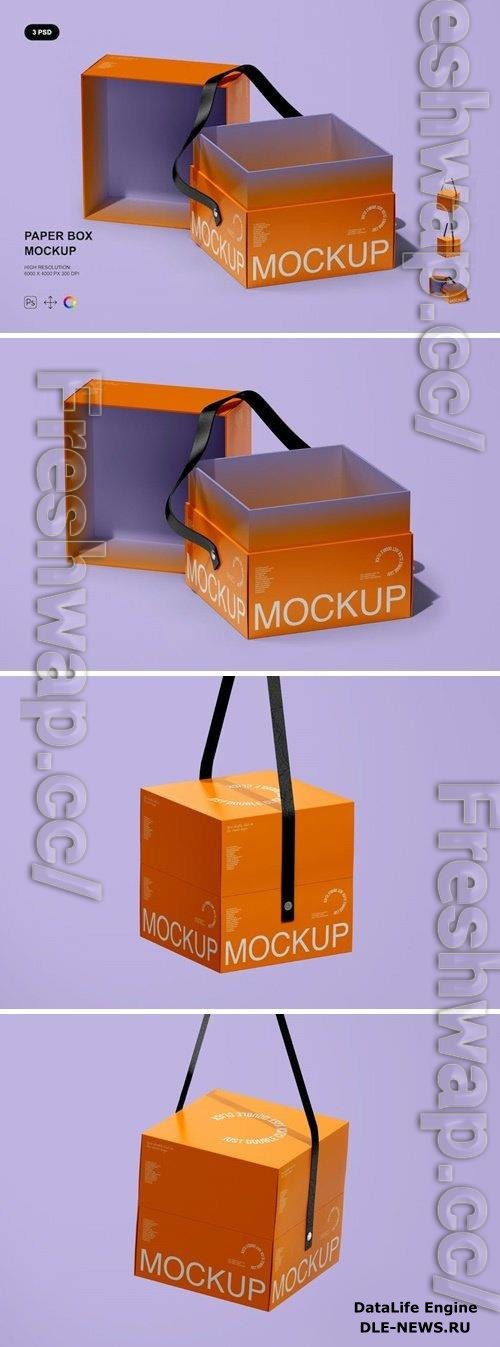 Paper Box Mockup Set DDJBQNU