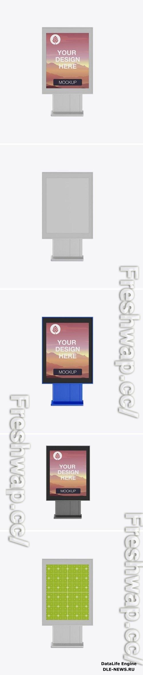 Outdoor Kiosk Advertisement Mockup JKYT3F2