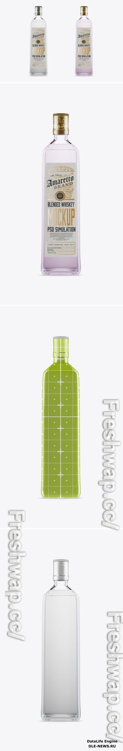 Glass Clear Liquor Bottle Mockup ZSGPEJP