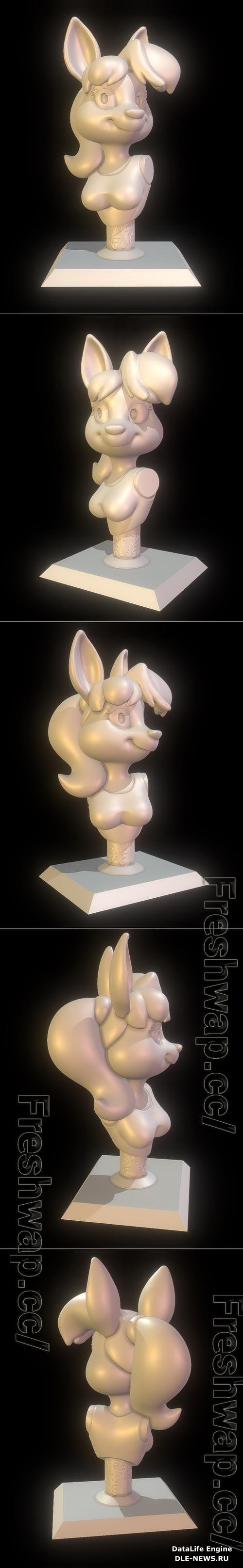 Rosana Anthro Doe Bust 3D Print