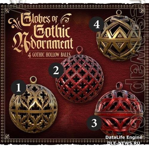 Raging Heroes Xmas - Globes of Gothic Adorment 3D Print