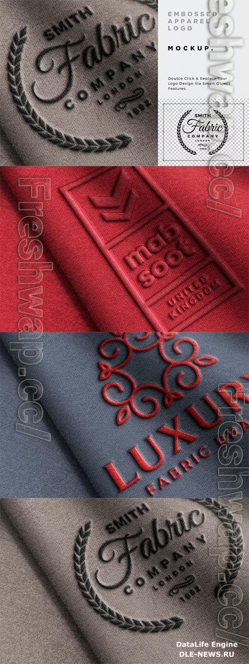 Embossed Fabric Logo Mockup