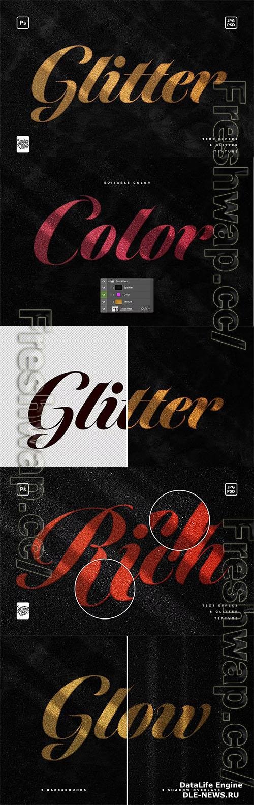 Glitter Photoshop Text Effect PSD