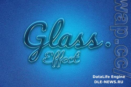 Transparent Glass Effect Logo Mockup PSD