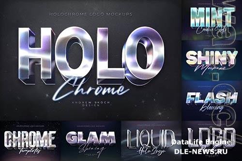 Holochrome Logo Mockups PSD