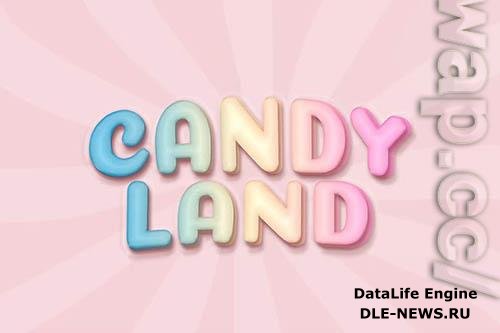 Sugar candy logo mockup PSD