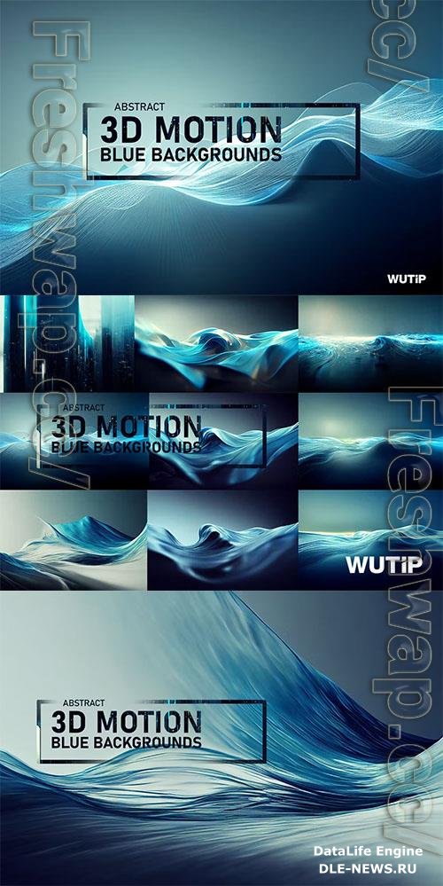 3D Abstract Motion Blue Backgrounds