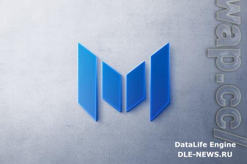 Blue Signage Logo Mockup