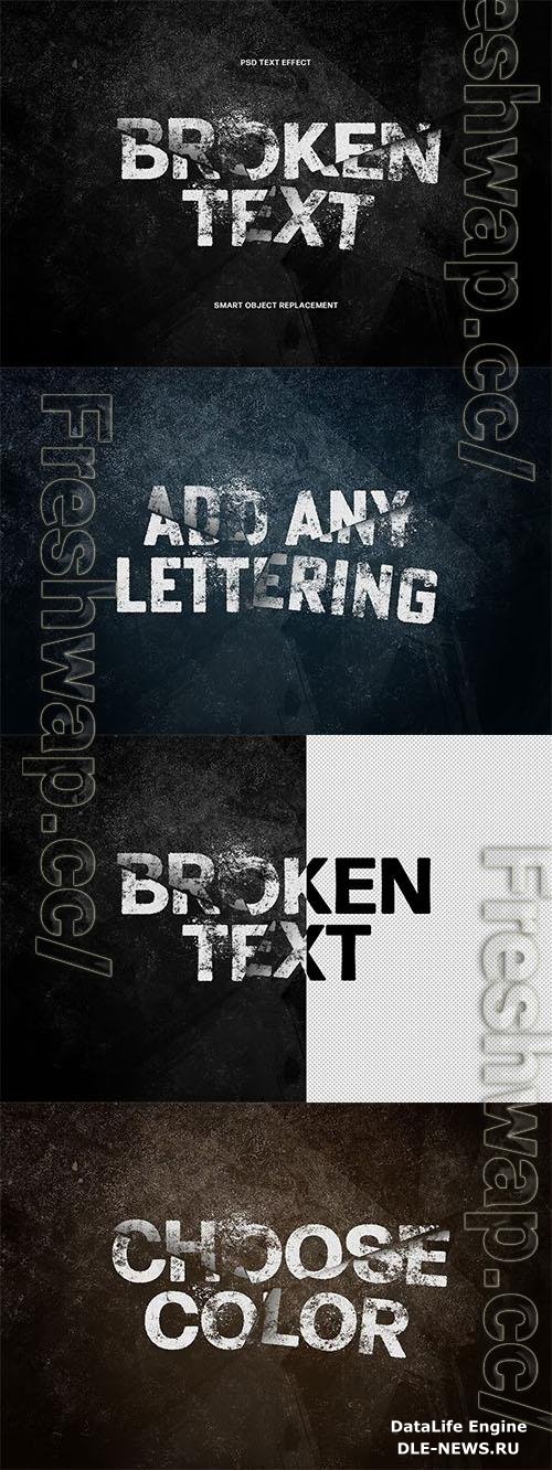 Broken Text Photoshop Effect