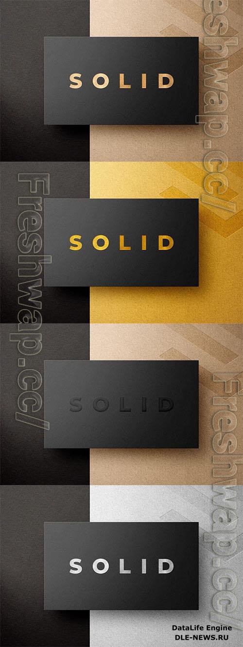 Metallic Foil Logo Mockups