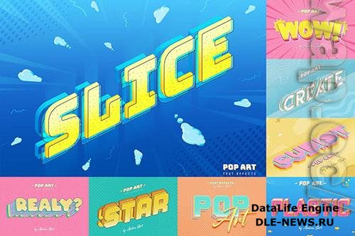 Sliced Pop Art - Text Effects PSD