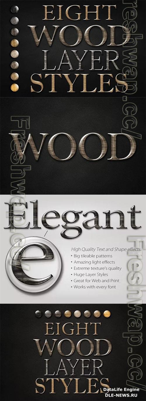 Wood Text Logo Effect for Photoshop PSD