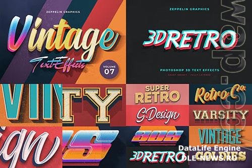 10 Vintage Text Effects Vol.7 PSD