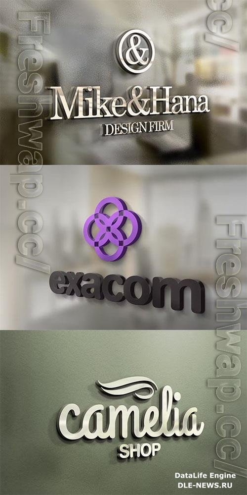 3D Logo Sign Mock-ups