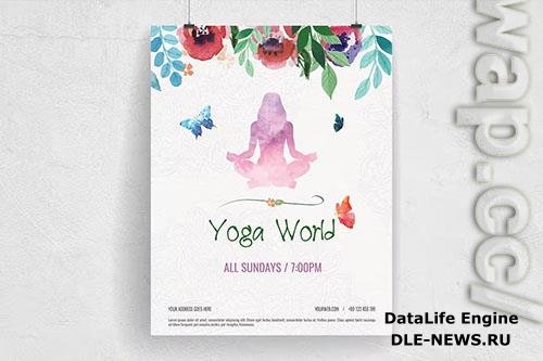 Colorful Hand Painted Yoga World Flyer