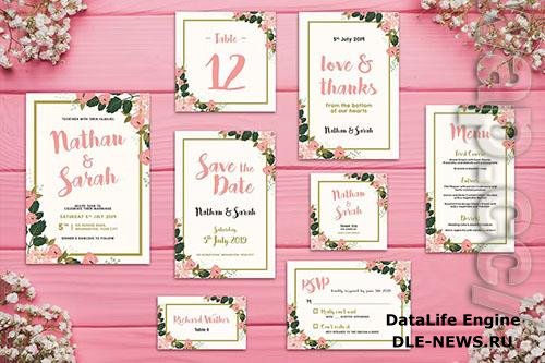 Floral Wedding Invitation Suite