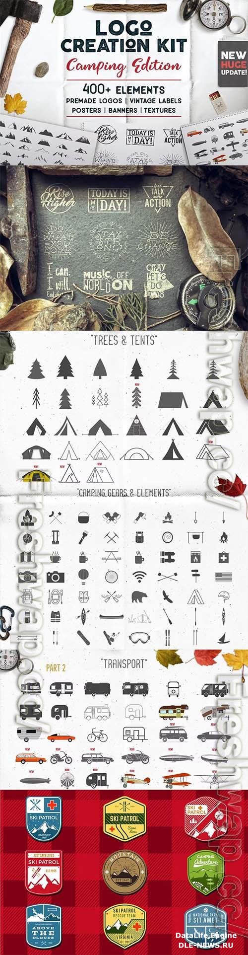 Logo Template Creation Kit - Camping Edition PSD