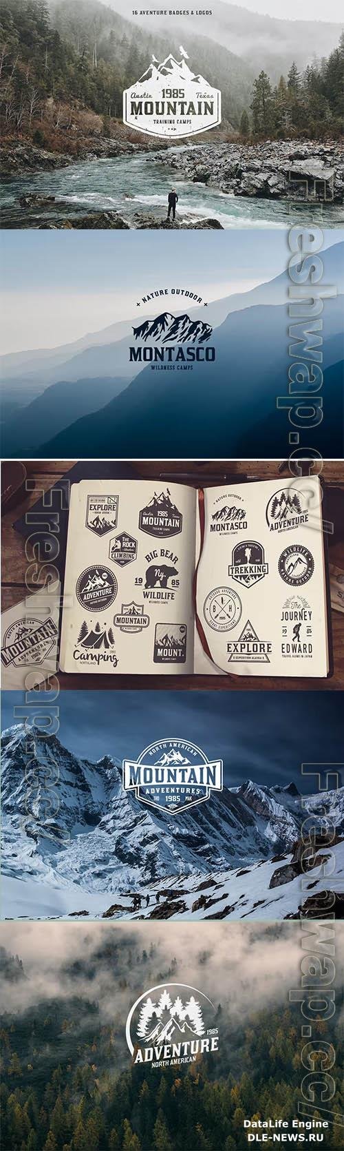 16 Adventure Badges & Logo