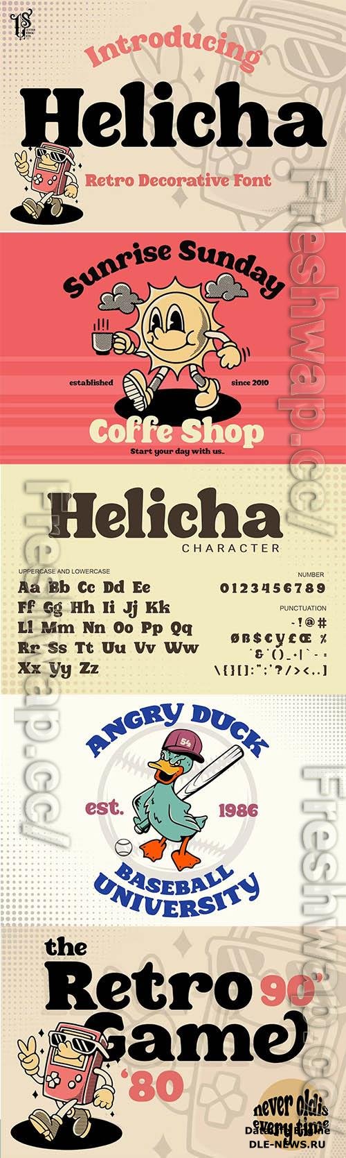 Helicha - Retro cartoon font OTF