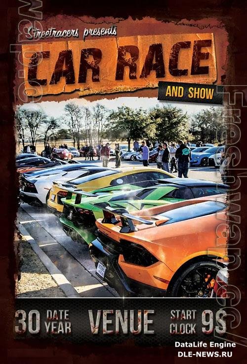 Car Race Flyer Template PSD