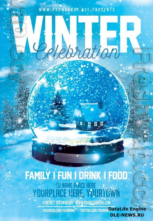 Winter celebration psd