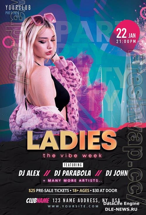 Ladies Week Party PSD Flyer Template