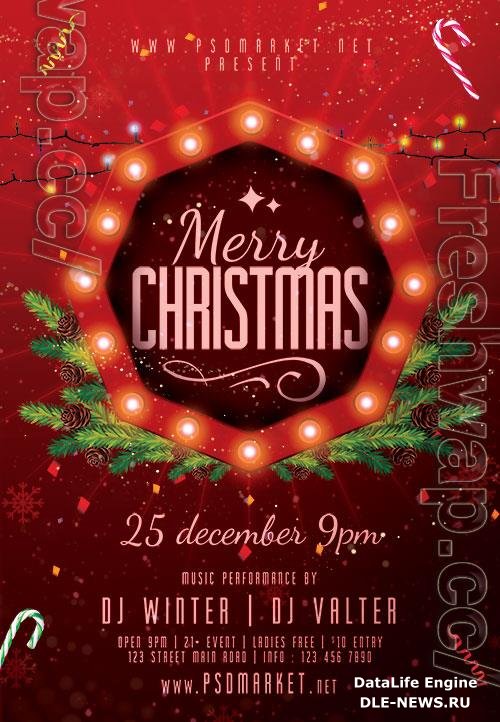 Christmas night psd flyer